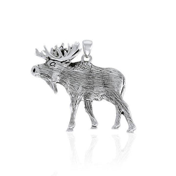 Moose Sterling Silver Pendant TPD4082 - Jewelry